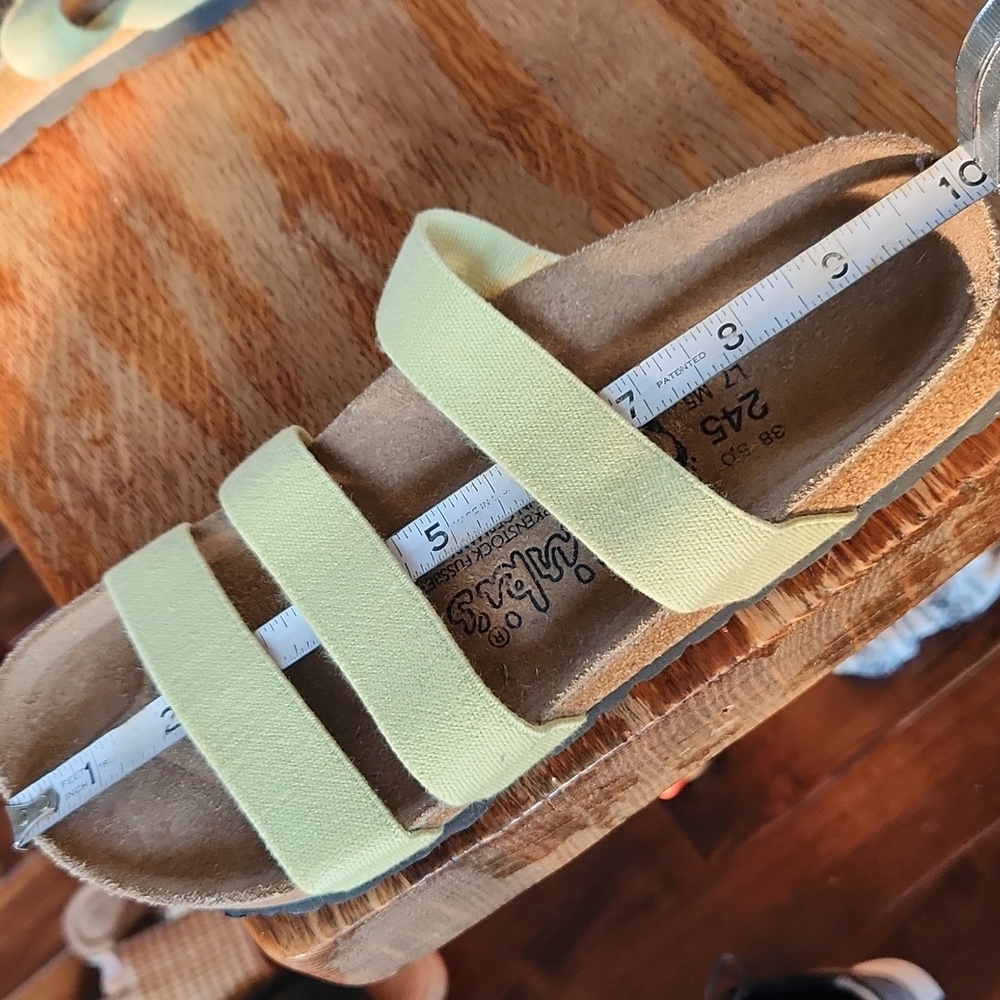 Birkenstock Birki’s Yellow Stretch Strap Sz 9 Sandal - Picture 12 of 13